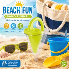 Kids Sand Waterfall Funnel Toy for Beach Play – Easy-Hold ABS Sand Hopper for Toddlers & Preschoolers
