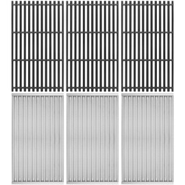 17 1/16"x 9 1/2"Grill Grates & Emitter Plates Replacement Parts for Charbroil TRU Infrared 4 Burner 463242715, 463242716, 463276016, 466242715, 466242815, 463257520, G533-0009-W1 G533-0009-W1A