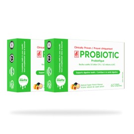 Probiotic Supplement with Bacillus Subtilis - 5 Billion CFU | Quick-Dissolving Tablets for Gut Health, Digestive Support, and Immune Boost | 2 Pack, 120 Tablets