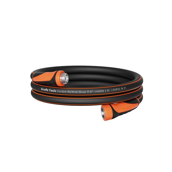 Giraffe Tools Short Hose 10ft x 5/8'', Garden Hose Heavy