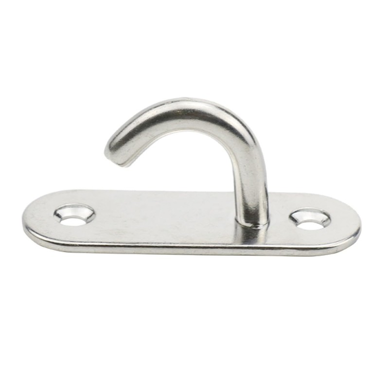 HOUSON 6 Pack M5 Stainless Steel Ceiling Hooks, Oval Open