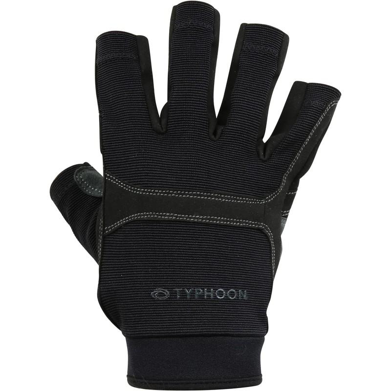 Typhoon Junior Colwyn Half Finger Sailing Gloves - Black 310261