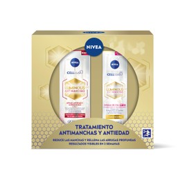 NIVEA Cellular Luminous 630 Anti-Pigment Pack Anti-Ageing Advanced Treatment Gift Set with Face Serum (1 x 30 ml) and FP50 Day Cream (1 x 40 ml) for Even and Radiant Skin