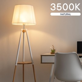 LUXRITE A19 LED Light Bulb 75 Watt Equivalent, 3500K Natural White, 1100LM, Non-Dimmable, Standard LED Light Bulbs, 9.5W, E26 Base, Enclosed Fixture Rated, Damp Rated, ETL Listed (8 Pack)