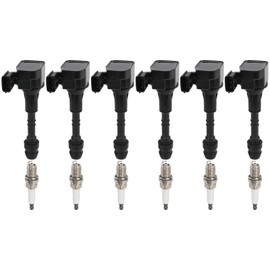 DRIVESTAR UF401 Iridium Spark Plug Ignition Coil Pack Compatible for 2002-2006 Altima 2002-2008 Maxima 2005-2019 Frontier 2003-2008 FX35 2003-2007 G35 2006-2008 M35 Replace# C689
