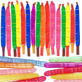 100 Pcs Colorful Long Cry Flying Rocket Balloons for Party