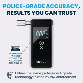 BACtrack Trace Professional Breathalyzer | DOT & NHTSA Compliant | Alcohol Tester with Police-Grade Accuracy | Portable Breathalyzers for Alcohol Testing | BAC Tester