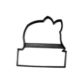 AJT INDIAN GIRL FACE OUTLINE WITH BANNER SHORT HAIR NATIVE COOKIE CUTTER USA PR3104