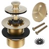 Champagne Brushed Gold Bronze Tub Drain Stopper Bathtub Drain, Hair