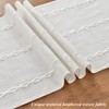Wracra Cotton Linen Table Runner Farmhouse Style White Table Runner