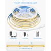 White COB Led Strip Lights 65.6FT/Roll with Dam-Process 6500K 24V