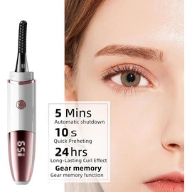 Heated Eyelash Curlers - Fast Heat up Within 10s - 24 Hours Long Lasting - Rechargeable Electric Eyelash Curler with Type- CCXY114