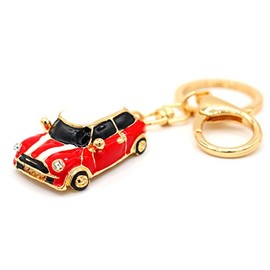 VmG-Store Mini Keyring Cooper Cult Car Metal Gift for Fans, red