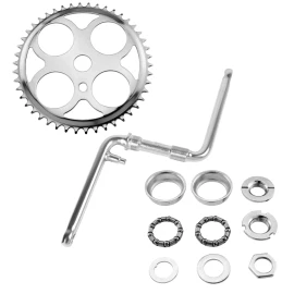 ENIX 4 HOLE ORIGINAL SCHWINN STYLE BICYCLE 46T SPROCKET, 6 1/2 CRANK & BOTTOM BRACKET