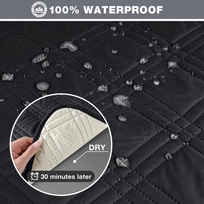 TAOCOCO 100% Waterproof Oversized Loveseat Recliner Cover, Non Slip Split