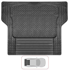 VaygWay Cargo Liner Trunk Floor Mat â All Weather Trunk Protection Floor Mat - Black Rubber Heavy Duty Trimmable â Universal Fit Car SUV Truck Auto