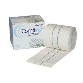 COMFIFAST Elasticated Viscose Tubular Bandage Blue Lines 7.5CMX5M (for Large Limbs) - 7.5CMX5M