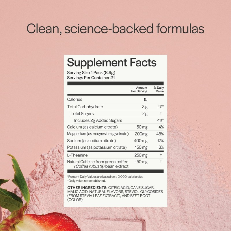Gainful Hydration + Caffeine Powder Packets with Key Electrolytes Magnesium