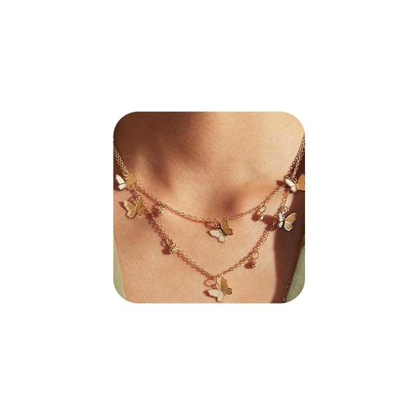 Fxmimior - Collar con colgante de mariposa con forma de