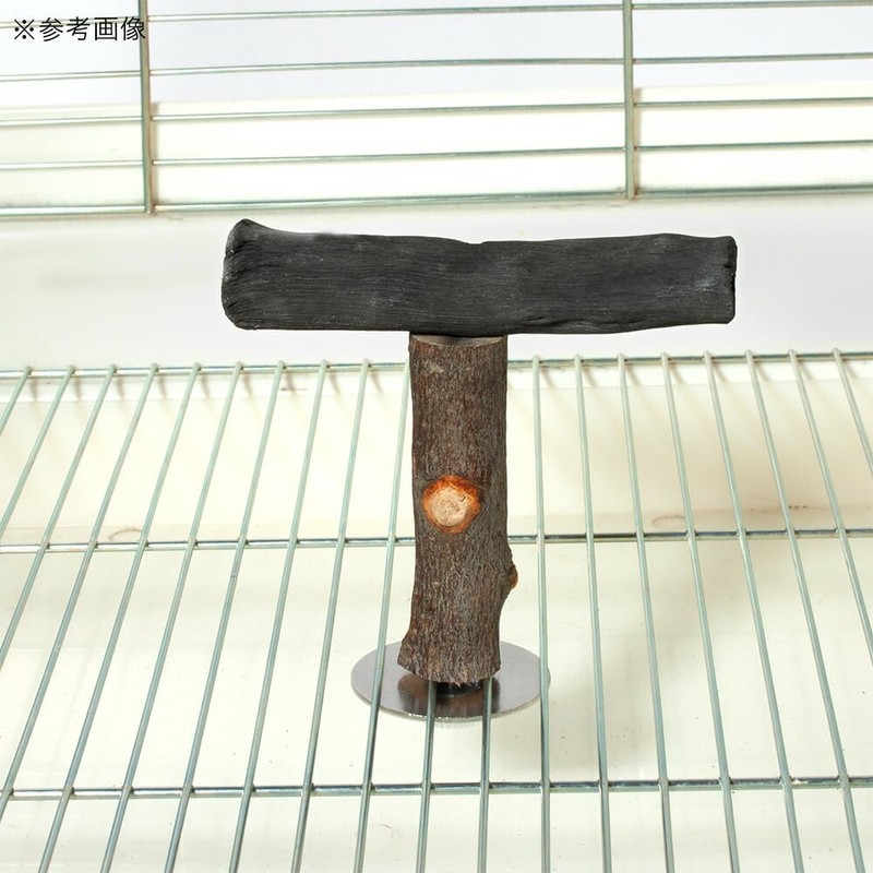 Binchotan Charcoal Perch for Bird Claw Sharpener, T-Shape, For Cages