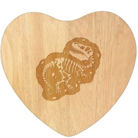'T-Rex Fossil' Wooden Heart Shaped Chopping/Cutting Board (WB00081117)