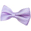 Retreez Men Wavy Zig Zag Stripe Pattern Woven Pre-tied Bow