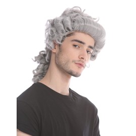 WIG ME UP - 91019-ZA68E Wig Men Women Carnival Halloween Baroque Renaissance Grey Braids Noble Lord