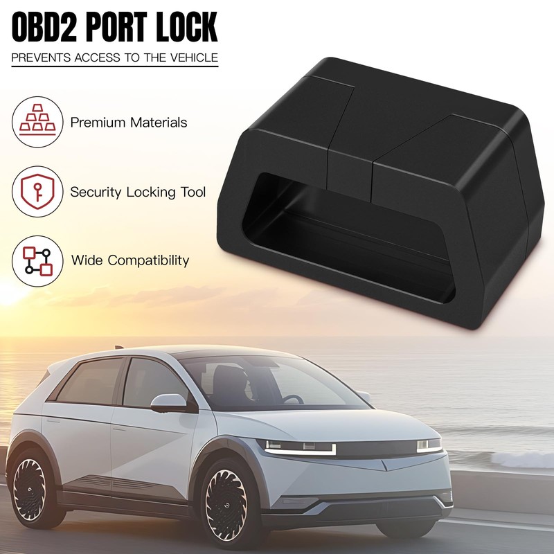 MLWIRD OBD2 Port Lock Black Aluminum Alloy OBD Diagnostic Port