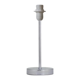 Polished Chrome Table Lamp or Bedside Light Base, Modern Design, Height 26cm, Base Only, LED Compatible