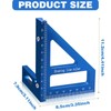 3D Woodworking Square Protractor,Triangle Ruler Scriber,45/90 Degree Carpenter Square Aluminum