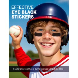 48 Pairs Eye Black Stickers, Sports Eye Strips Baseball Football Softball Face Eyeblack Stickers for Sport Game Day Themed Birthday Party Supplies (Mixed4)