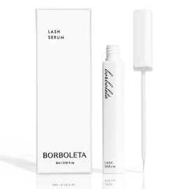 Borboleta Lash Serum, Eyelash Serum for Longer, Thicker, and Fuller Looking Natural Eyelashes, (Full Size, 3 Month Supply)