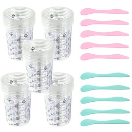 YEAP 600ml Mischbecher Epoxidharz, 25 Stück Lackmischbecher, Epoxidharz-Mischbecher, Rührbecher für Epoxidharz, Mehrzweck Mischbecher, mit 10 Stk Rührstäbchen, für Mischen von Harz, Pigment, Kochen