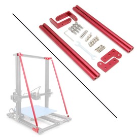 Zeberoxyz - Juego de varillas de soporte rojo para impresora 3D CR-10, piezas de suministro de impresoras 3D para impresora 3D CR-10 300/CR-10S 300 (550 mm)