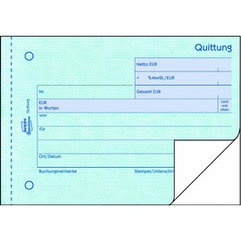 Avery Zweckform 306 Quittung MwSt. separat ausgewiesen (A6 Landscape 1 sheets of carbon paper, 2 x 50 Sheets – White