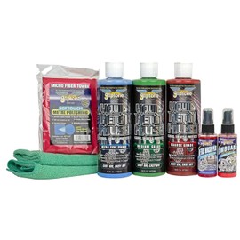 Gliptone Metal Polish Kit, Includes Ultra Fine Grade, Medium Grade and Coarse Grade, Rimguard 2oz, Metal Wash Plus 2oz, Softouch Drying/Polishing Towels, Cleans, Shines & Protects
