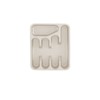 5 Compartment Plastic Cutlery Holder Tray Drawer Organiser Rack (Taupe)