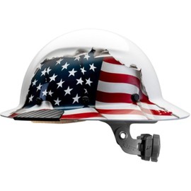 Lift Safety DAX Full Brim Hard Hat, American Flag Design, Fiber Resin Construction