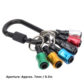 6 uds., Soporte de puntas de destornillador de vástago hexagonal, soporte de llavero de aleación de aluminio, barra de extensión, kit de adaptador de tornillo de taladro