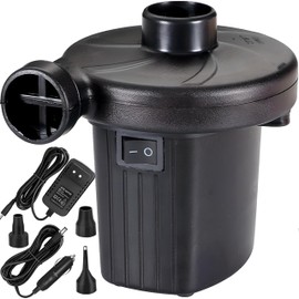 Retoo Electric Air Pump for Air Mattress, Pump with 3 Air Nozzles, Portable, 2 in 1 Inflate and Deflate, Electric Pump for Mattress, Sofa, Pool, Boat, Air Beds, Swimming Ring, Ideal for Camping