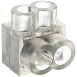 Burndy BIT4 Unitap Clear Insulated Multiple Tap Connector, 14 - #4 AWG/kcmil Wire Range, 1.16" Width, 1.16" Length, 1.25" Height