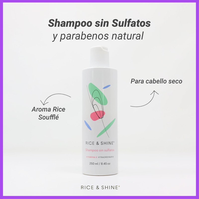 Shampoo Sin Sulfatos y Parabenos Natural | Enriquecido con Aceite