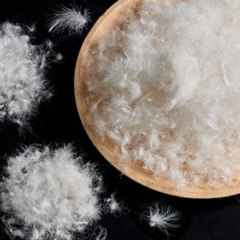 ROSE FEATHER Bulk Goose Down Feather Stuffing & Fill – Hypoallergenic Pillow Filling, Repair, Restuff, Fluff for Couch Cushions, Comforters, Jackets50/50-2Lb DIY