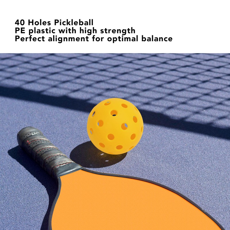 12PCS 74mm 40 Holes Pickleballs PE Plastic High Elasticity Pickleball