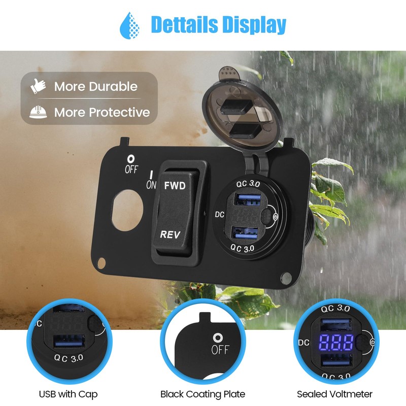 briidea 3 in 1 Multifunctional Integrated Panel with DC 12V-48V