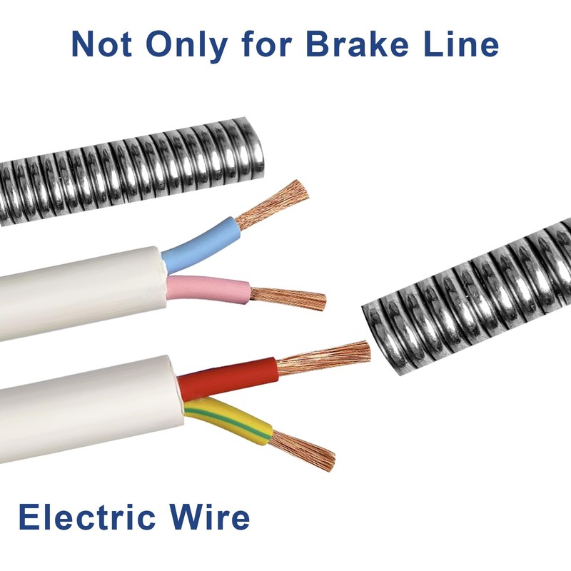 MuRealy Brake Line Protector for 3/16" Tube - Upgraded Stainless