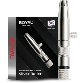 ROYAL Premium Manual Nose Hair Trimmer ET-3N – Stainless Steel, Battery-Free Rotary Grooming Tool – Made in Korea