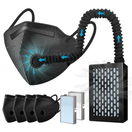 Electric Wearable Air Purifier Maskes,Air Supply,With HEPA Filter,for Dust Work,Painting, Machine Polishing, Welding