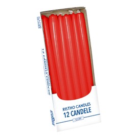 Cereria Di Giorgio - 12 Candele Coniche - Ø 2,2 cm h. 30 cm - Rosso