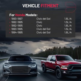 BDFHYK Engine Coolant Expansion Reservoir Overflow Tank Compatible with 1992-1995 Honda Civic 1993-1997 Honda Civic del Sol 1.4L 1.5L l4 Replace 603-231 19101-P08-000 19101P08J00